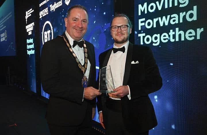 CEO Alistair Brown winning Entrepreneur of the Year